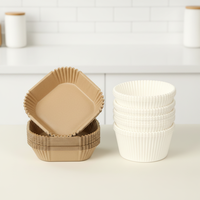 Papier sulfurisé jetable antiadhésif, résistant à l'huile, écologique, compatible four et friteuse à air, et papier de cuisson