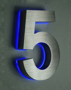 Enseignes rétroéclairées personnalisées en acier inoxydable pour entreprises, enseignes 3D, panneaux lumineux LED, logo, enseigne extérieure pour devanture de <span class=keywords><strong>magasin</strong></span>, enseigne à lettres lumineuses LED - Product Image 1