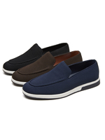 Mocassins pour hommes tendance, respirants, en maille, chaussures décontractées confortables, baskets minimalistes à enfiler avec semelle en caoutchouc durable
