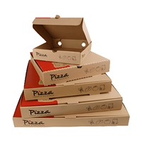 Boîte à pizza en carton personnalisée avec logo du fabricant, disponible en différentes tailles, vente en gros