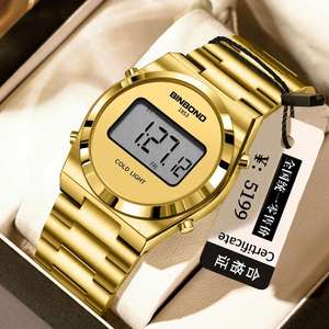 Reloj Digital de Lujo para Hombre Binbond D107 107, Reloj de Pulsera Electrónico LED de Acero Inoxidable, Resistente al Agua, Luminoso, Reloj Masculino Personalizado - Product Image 1