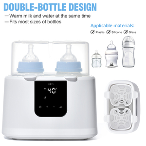 Riscaldatore di latte per bambini con Logo personalizzato portatile doppio biberon e scaldavivande con sterilizzatore - Product Image 4
