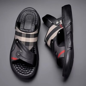 Men's Summer Open Toe Flat <b>Sandals</b> New Casual Non-slip Wear-resistant air Cushion Large Size Beach All-match Trendy - Product Image 1
