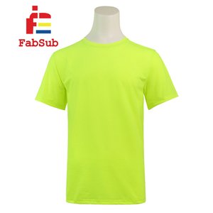 Maglietta da corsa notturna di colore brillante di sicurezza maglietta da <span class=keywords><strong>uomo</strong></span> pesante per bambini in cotone a sublimazione in bianco tinta unita - Product Image 4