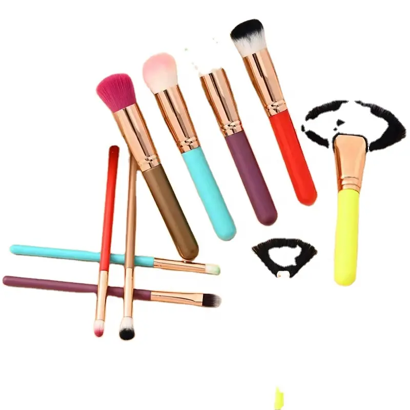 10Pcs makeup brush set the remaining powder brush brush makeup tools print your logo on it