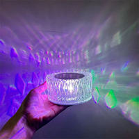 Lampe de table à gradation tactile cristal rvb romantique lampe USB créative veilleuse Portable sans fil lampe de chevet pour la maison/bar