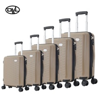<strong>Best</strong> Selling Factory Price New Style 5pcs PP Luggage Set 14 Inch Aluminum <strong>Trolley</strong> Suitcase with 14inch Cosmetic <strong>Bag</strong>