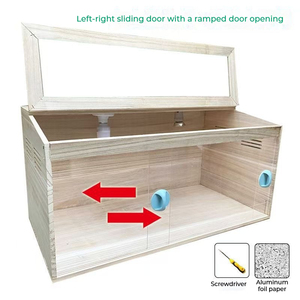 New Portable Durable Eco-Friendly Wooden Cage Openable Top Hamster House Small Animals Guinea Pigs Featuring - Product Image 5