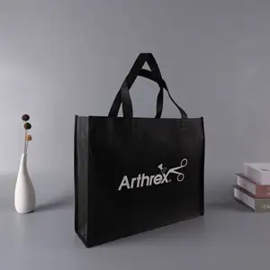 Sac écologique non tissé avec Logo personnalisé 80 gsm, sac pliable en tissu pp vierge, fourre-tout en tissu non tissé, cabas de shopping