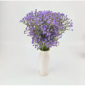 Bouquet de fleurs artificielles en soie naturelle pour le Nouvel An chinois et les mariages, motif Gypsophile, design à 2 branches, vente chaude - Product Image 3