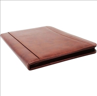 Professionnel exécutif PU cuir A4 CV portefeuille Padfolio organisateur 60 feuilles couverture rigide avec couverture en PVC reliure à feuilles mobiles