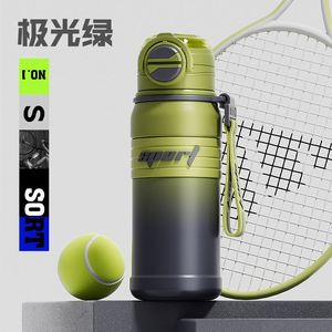 High Quality Outdoor Cycling Running Sports 316 Stainless Steel Thermos Vacuum Large Capacity Water <b>Bottle</b> With Straw - Product Image 2