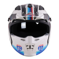 Casque de moto intégral professionnel BLD Black Lion DOT, design modulaire rabattable, masque détachable, matériau ABS, course sur route