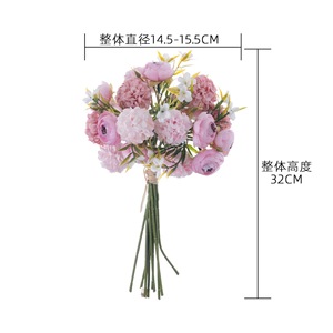 Bouquet de fleurs artificielles CallaFloral MW83519 rose, blanc, violet, décoration intérieure, mariage - Product Image 4