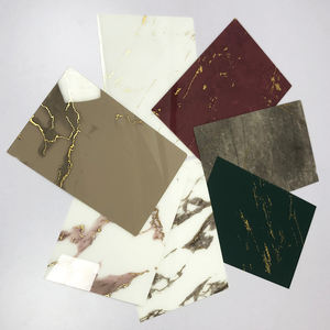 Gouden marmerpatroon acryl laminaat paneel PMMA plaat kunststof voor keukenbladen, marmeren wastafels, aanrechtbladen en tafels - Product Image 1
