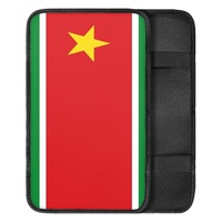 Tapis de console de voiture souple et fin, design drapeau national de la Guadeloupe, coussin d'accoudoir durable, accessoires de voiture