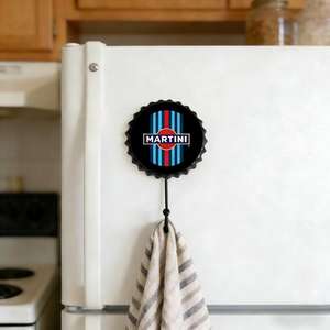 Porte-bouchons vintage en métal pour décoration murale de garage ou de bar, motif personnalisé, aimant pour bouchons de bière, autocollant magnétique pour réfrigérateur - Product Image 3