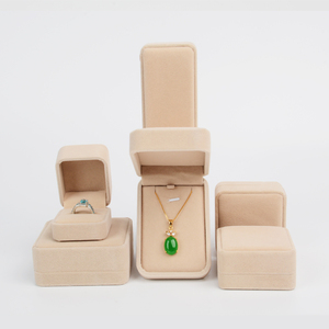 Luxury Soft Long Rectangular Double Unique Green Storage Gift Velvet Bracelet <strong>Earing</strong> Ring Jewellery Jewelry Packaging <strong>Box</strong> - Product Image 4