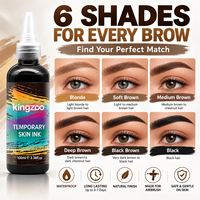 Crème à sourcils à base de plantes, tenue forte, imperméable, sans henné, longue durée, effet aérographe