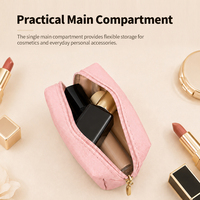 Pochette cosmétique mini en gros, trousse à maquillage portable avec fermeture éclair pour rouge à lèvres et monnaie, sac de voyage pour cosmétiques, personnalisable OEM ODM avec logo