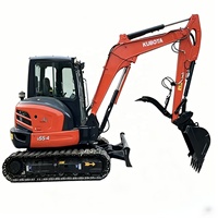 Excavator Mini Hidrolik Kubota U55-4 Bekas Original EPA, U55 5  5.5 Ton, Mesin Penggali Kecil Harga Murah dengan Thumb Clip dan Track Karet