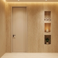 Porte intérieure en bois de chêne avec finition haute brillance pour maison moderne