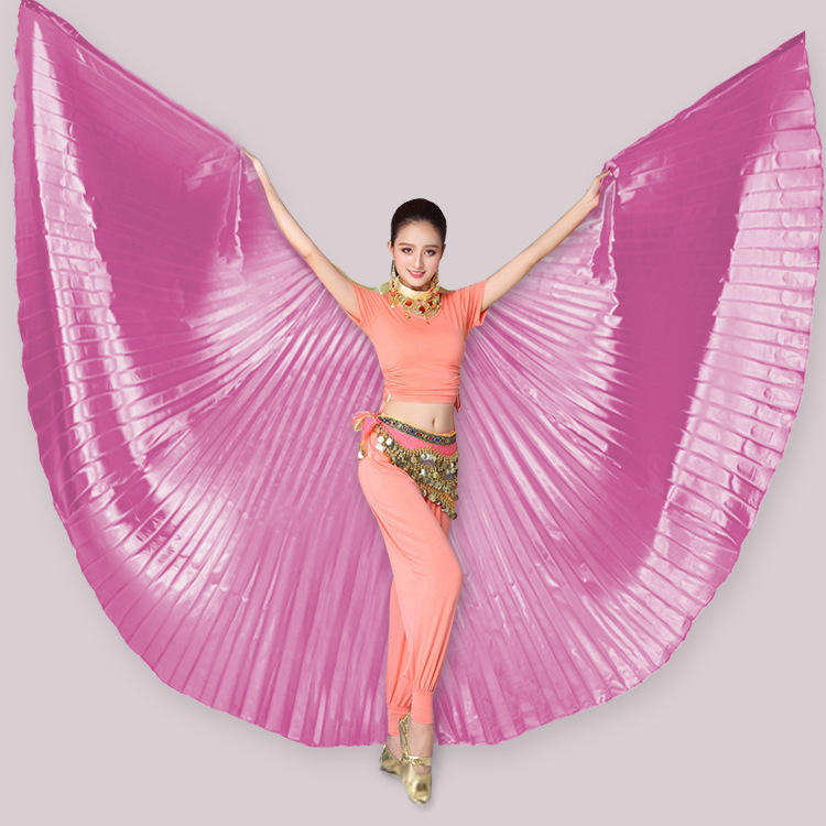 Jh518 Golden Open Wing Belly Dance Props Many Colors Indian Isis