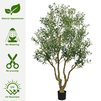 Arbre d'olivier artificiel avec pot pour espaces intérieurs et extérieurs, décoration intérieure et extérieure, plantes artificielles