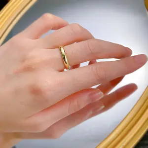 Cincin Halo 18K pelapis emas cincin janji perak asli untuk wanita