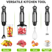 Mixeur Plongeant Électrique 5-en-1 avec Hachoir, Moteur en Cuivre Pur pour Cuisine Domestique, Hôtels et Utilisation Extérieure