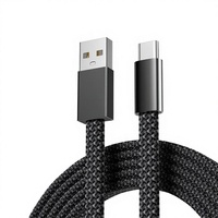 Cable USB-A a Tipo-C con Logotipo Personalizado, Trenzado de Nailon, Carga de Alta Eficiencia y Transferencia de Datos para Teléfonos Móviles