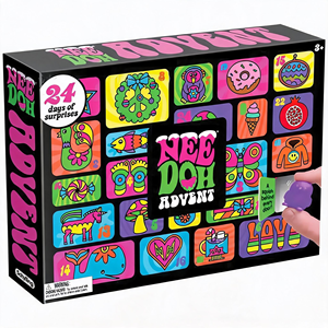Nouveau Calendrier de l'Avent Nee Dohh 24 pièces/ensemble Boîte Mystère Squishy Coffret Cadeau Anti-Stress Jouets Fidget pour Enfants Noël Pâques Fêtes - Product Image 1