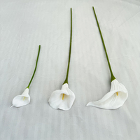 Calla Lily Artificielle Réaliste Grande Taille, Fleur d'Alocasia Faite à la Main pour Décorations de Mariage et de Remise de Diplôme – Meilleure Vente