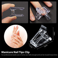 Outils de ramassage pour ongles, 10 pièces, presse-Gel, lime à ongles, stylo brosse, Clips en plastique transparent, faux ongles, Kit de moules pour les ongles en Poly