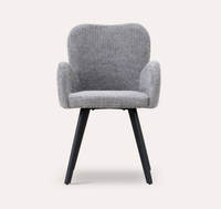 Échantillon Gratuit - Chaise de Restaurant Moderne en Gros - Fauteuil Nordique en Velours - Mobilier de Salle à Manger - Chaise de Salle à Manger en Tissu Capitonnée avec Pieds en Métal
