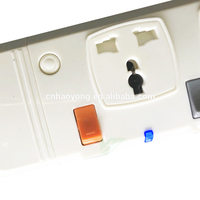 Multiprise universelle 3/4/5 voies 16A en ABS avec 4 prises, longueur 5M, interrupteur individuel et voyant lumineux