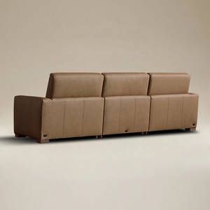 Muebles Modernos, Sofá de Cuero Reclinable Eléctrico de 3 Plazas <span class=keywords><strong>para</strong></span> Sala de Estar - Product Image 3