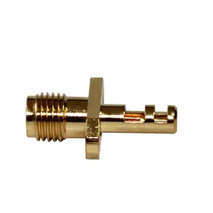 Hot Selling SMA-KF178 2 Hole Flange Gold-Plated SMA RF Coaxial Connector For RG178 Wire