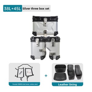 Supports de rangement pour <span class=keywords><strong>moto</strong></span> en alliage d'aluminium, triple boîte latérale, boîte arrière, boîte de queue, pour 850 900 avec capacité de 38L/45L - Product Image 3