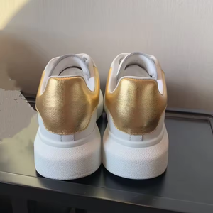 Chaussures de sport décontractées de marque de luxe, style skateboard et running, blanches et épaisses, respirantes, pour la marche - Product Image 3