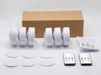 Lampe à LED alimentée par batterie Télécommande RGBW 16 couleurs LED sous la lumière de l'armoire pour la décoration de la chambre à coucher
