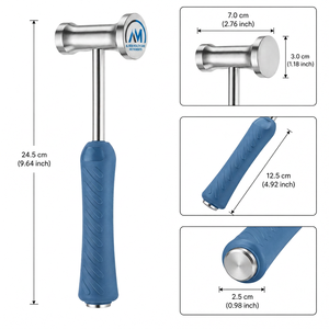 Instruments de soins médicaux Al Mida, marteau orthopédique, instrument chirurgical, tête en acier inoxydable, manche bleu, classe II, certifié CE - Product Image 5