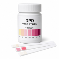 Bandelettes de test de chlore libre Binghe Yuanshan, méthode DPD, 0-500 ppm, 100 bandelettes/tube pour la désinfection des piscines et de l'eau potable