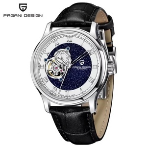 Reloj Mecánico Automático PAGANI DESIGN YS015 Nuevo de 41MM con Cristal de Zafiro, Diseño Hueco de Lujo, Correa de Cuero Vintage para Hombre - Product Image 1