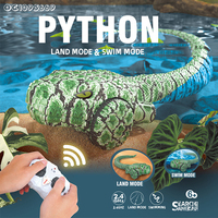 Voiture télécommandée amphibie pour garçon, simulation animal, 2,4 GHz, avec télécommande serpent et housse étanche