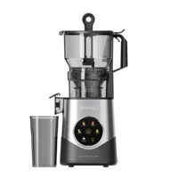 Extracteur de jus lent automatique pour fruits et légumes, à froid, pour usage domestique et extérieur, avec boîtier en acier inoxydable