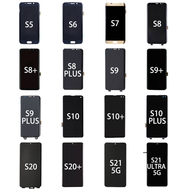 Lcd Screen Wholesale for for Samsung S6 S7 S8 S9 S10 S20 Plus S20 ultra LCD Mobile Folder Display Lcd Touch Screen