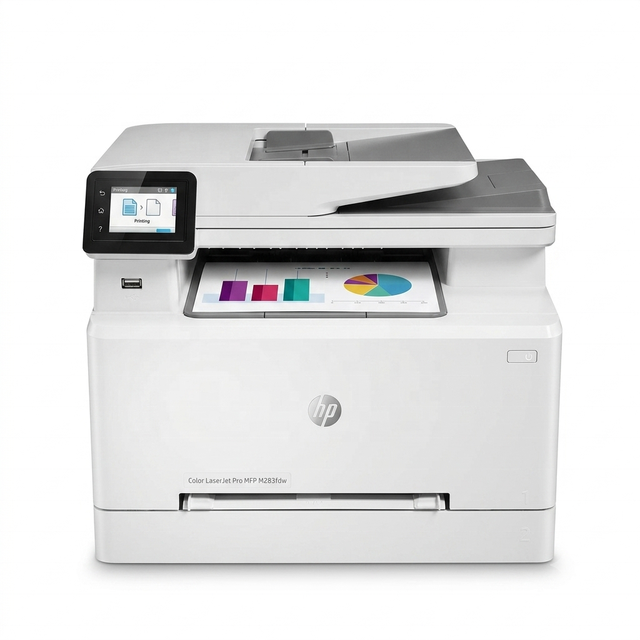 95% New HP Color LaserJet Pro MFP M283fdw M283cdw M283 Wireless Color Laser Printer Copier Scanner Fax Dual-Band Wi-Fi Workgroup