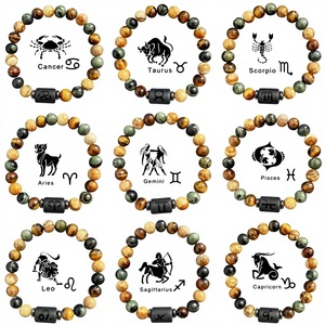 Nuovo Design 2025: Bracciali con 12 Segni Zodiacali per Uomo e Donna, Occhio di <span class=keywords><strong>Tigre</strong></span>, Pietra Lavica, Braccialetto in Cristallo per Regalo - Product Image 1