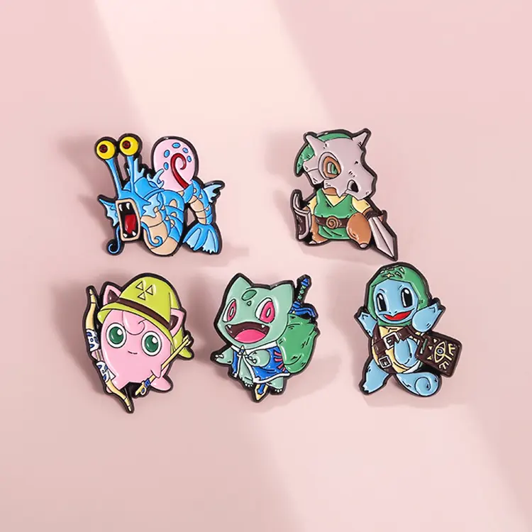 New Design Hot Japan Anime Character Brooch Pins Cheap Price Metal Badges Cartoon Soft Enamel Pins for Hat